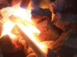 Burning Coal Stock Footage