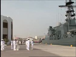 Three Russian warships including a nuclear-powered missile cruiser dock News Clip