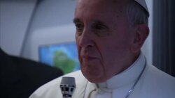 Pope holds candid news conference during a plane journey back to the Vatican News Clip