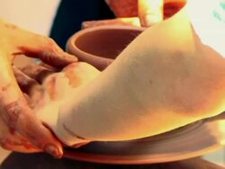 Hands Making Pottery Stock Footage