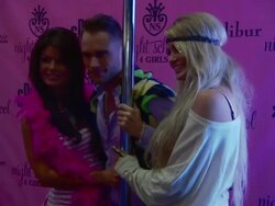 Laura Croft, Josh Strickland, Angel Porrino at the Night School 4 Girls Celebrates Grand Opening Stock Footage