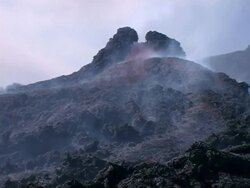 Mt Etna erupting, 1-3 November 1999, Sicily, Italy. Stock Footage