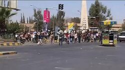 WRAP Scuffles between pro and anti-govt supporters, ADDS audio gunfire News Clip