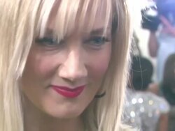 INTERVIEW: Joely Richardson talks about arriving with her mother and daughter  Stock Footage