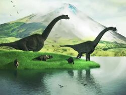 dinosaurs scene Stock Footage