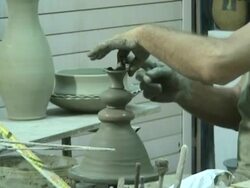 Potters hands Stock Footage