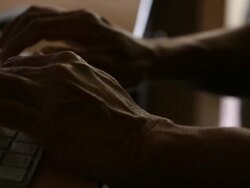 Man hands typing computer keyboard Stock Footage