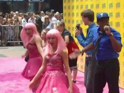 ATMOSPHERE: The Wiggies (Erika Corvette, Devon Jordan, London Clark, Ashley Cutrona, and Jeana Zettler) Mykal W., Dexter Darden, Austin Powell, and Michael Pericoloso (Footage by WireImage Video/GettyImages) Stock Footage