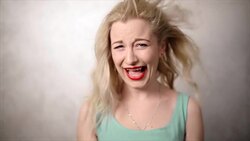 Making a face Stock Footage