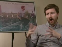 INTERVIEW: Andrew Haigh on not making being the characters being gay an issue at the Weekend Interviews at London England. (Footage by WireImage Video/Getty Images Entertainment Video) Stock Footage