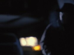  MS SLO MO Cowboy breathing and walking at night / Tejon Ranch, California, USA Stock Footage