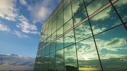 Mirror reflection at twilight Stock Footage