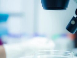 Scientist and bio lab experiment Stock Footage