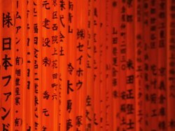 Details of Torii Gates, Fishimi Inari, Talsha Shrine, Japan Asia Stock Footage