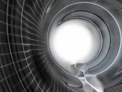 Slow Motion Tunnel on White Background Stock Footage