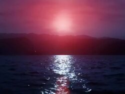 Lake at night Stock Footage