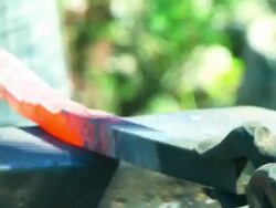 Blacksmith at work Stock Footage