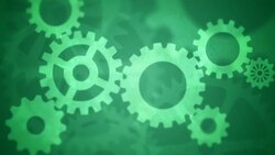 Abstract Gears Loopable green Stock Footage