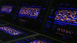 Futuristic Interface Monitors Stock Footage
