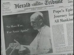 Newspaper headlines display a variety of good news and bad in 1965. News Clip