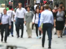 HD:Crowd people walking on the road. Stock Footage