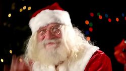 Santa Claus gives the middle finger Stock Footage