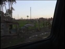 2003 Pre-war Iraq / Car POV Iraqi countryside / Iraq  Stock Footage
