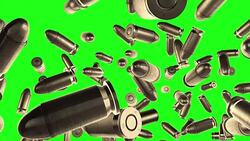 Bullets flight  Green screen  slow motion Stock Footage