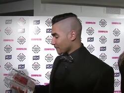 INTERVIEW: Louis Smith on his shoes, finally coming first, this iconic year at Cosmo Woman of the Year Awards 2012 at Victoria & Albert Museum on October 30, 2012 in London, England.  Stock Footage