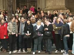 NYC's Annual Easter Bonnet Parade Stock Footage