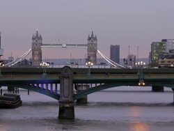 Thames, London, time lapse      CI COM Stock Footage