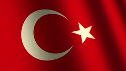 Turkey flag - loop. 4K. Stock Footage