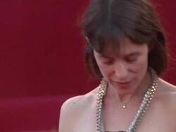 Sue Taylor, Zoe Boe, Director Julie Bertucelli, Gabriel Gotting, Morgana Davies and Charlotte Gainsbourg at the Closing Night/The Tree Red Carpet: Cannes Film Festival 2010 at Cannes . (Footage by WireImage Video/GettyImages) Stock Footage