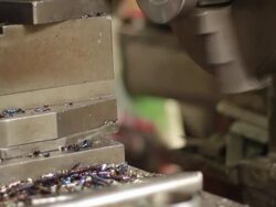 Operating the Industrial Lathe Stock Footage