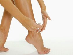 Leg Waxing Stock Footage