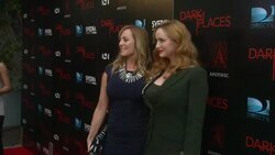 Christina Hendricks and Jennifer Pierce Mathus at the 'Dark Places' Los Angeles Premiere Stock Footage
