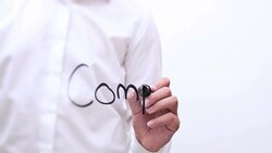 Hand Writing 'Competition' Stock Footage