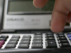 Business calculator Stock Footage