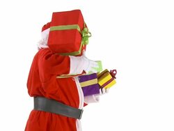 Santa With Presents Stock Footage