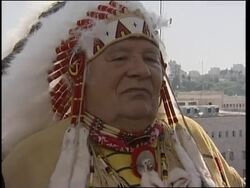 Peace pipe given to Jerusalem mayor by American Indians News Clip
