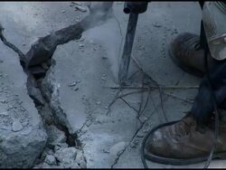 Breaking Up Concrete Stock Footage