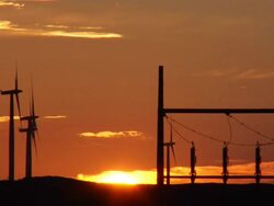 Wind Energy at Sunrise Stock Footage