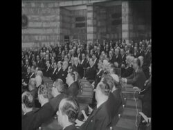 CAN 053 STATE OPENING OF GREEK PARLIAMENT WITH KING PAUL News Clip