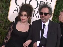 Helena Bonham Carter and Tim Burton at the 70th Annual Golden Globe Awards - Arrivals in Beverly Hills, CA, on 1/13/13. (Footage by WireImage Video/Getty Images Entertainment Video) Stock Footage