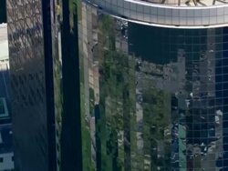 Reflections Of Battery Park Stock Footage