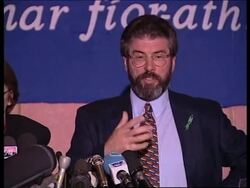N. IRELAND: SINN FEIN LEADER GERRY ADAMS PRESS CONFERENCE News Clip