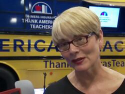 INTERVIEW - Brenda Gregory at Farmers Insurance Thank America's Teachers At CMA Fest With Chris Young Stock Footage