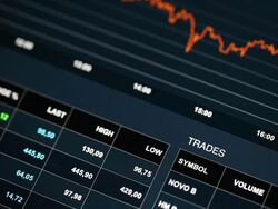 Market Analyze on lcd screen. Stock Footage