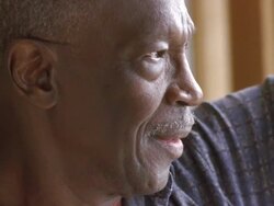 CU Senior man smiling / Washington State, USA Stock Footage