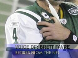 Three-time NFL MVP Brett Favre retired from football Wednesday. Favre spent his last season with the New York Jets, and played 16 seasons with Green Bay. He led the Packers to a Super Bowl title in 1997. (Feb. 11) News Clip
